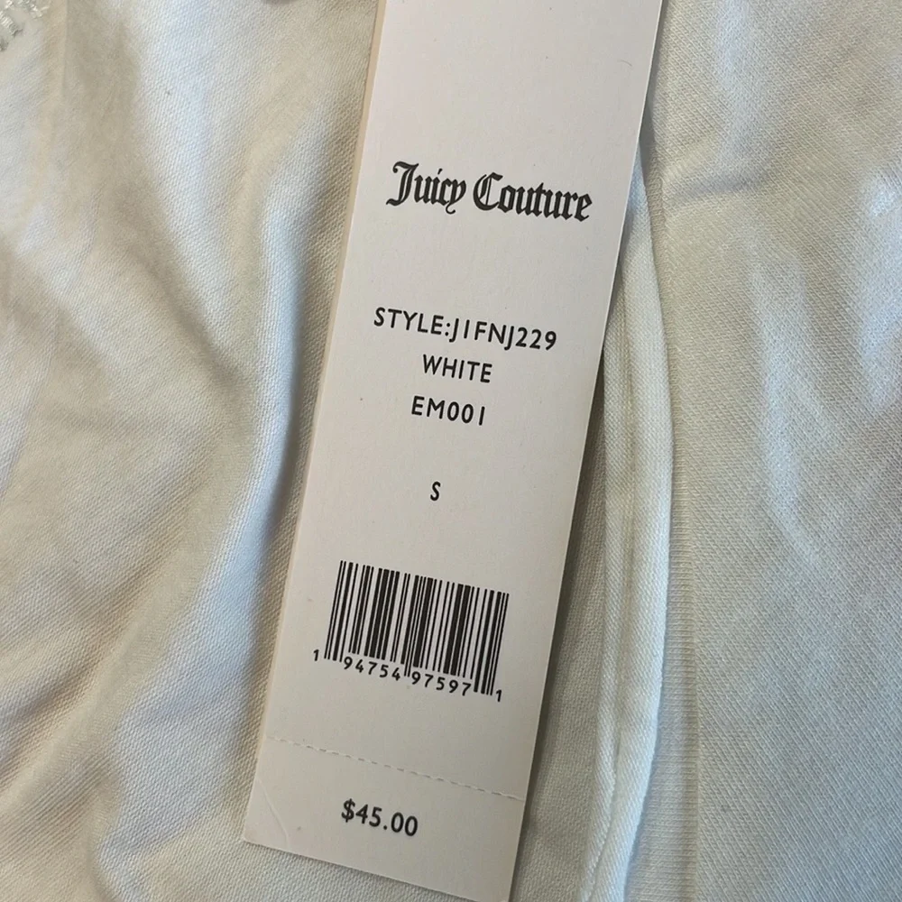 NWT Juicy Couture Pink Smiley Face Graphic V-neck Tee